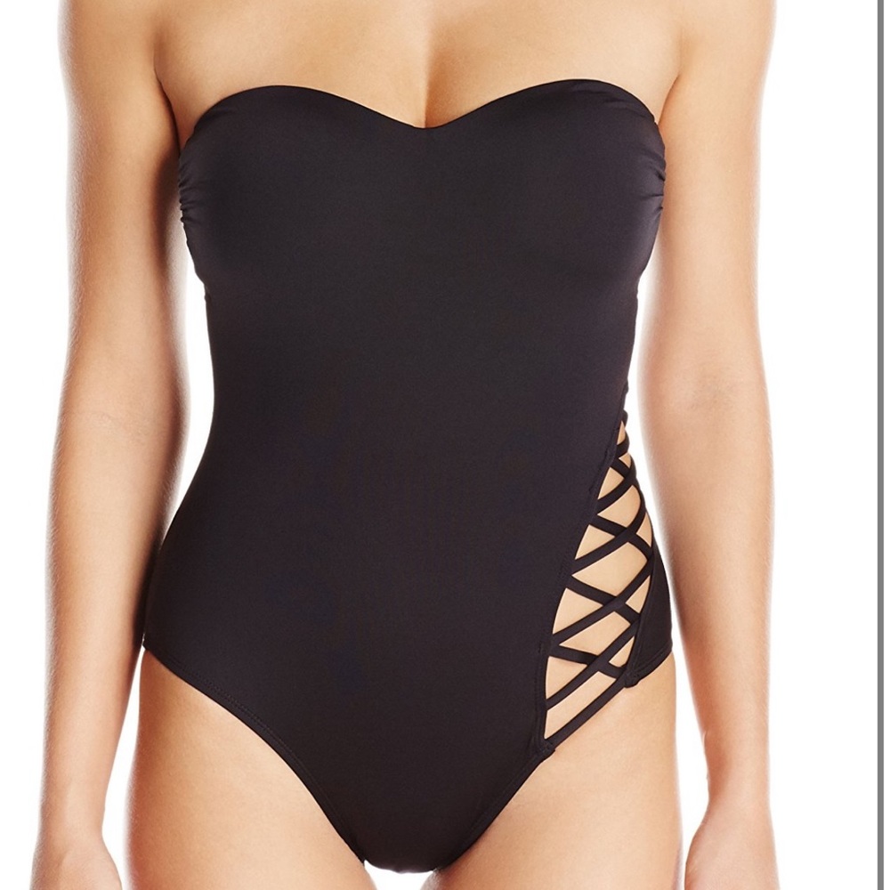 Kenneth Cole black cut out one piece